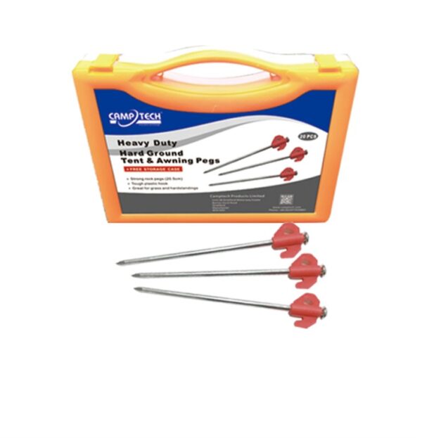 Heavy Duty Hard Ground Tent & Awning Pegs (20pcs)